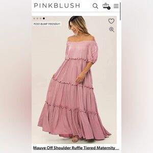 Off-Shoulder Tiered Maxi Dress